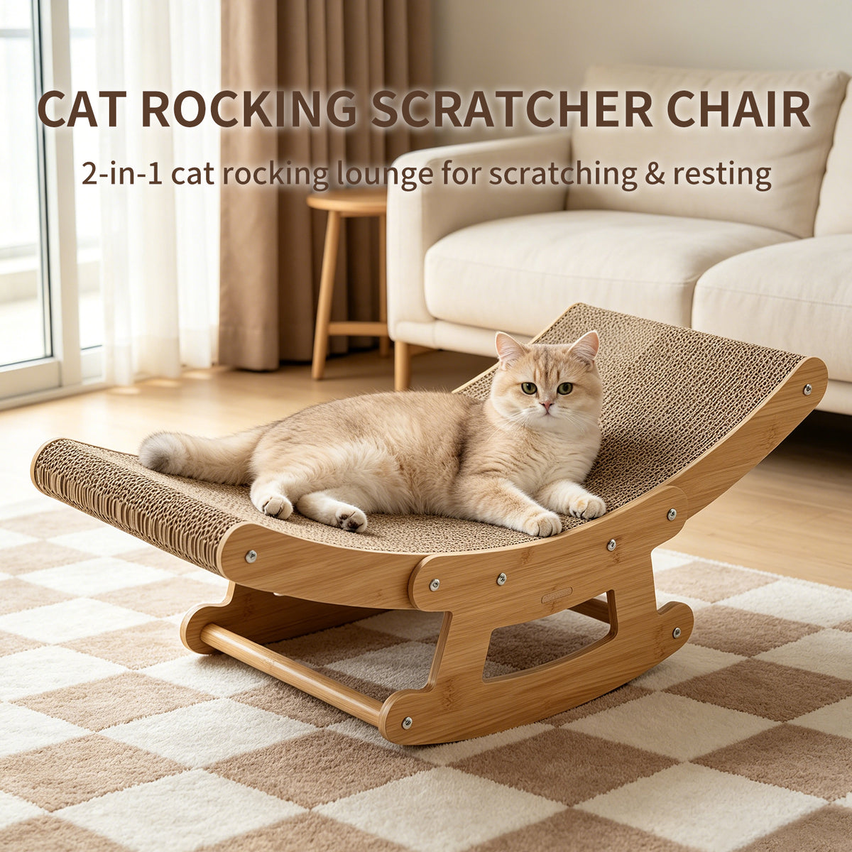 Cat Rocking Scratcher Chair
