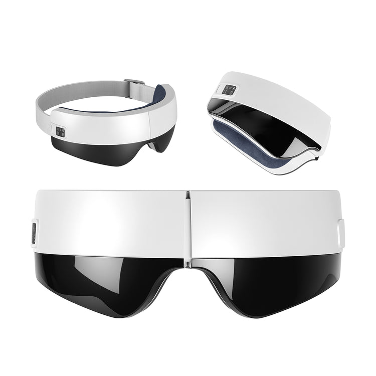 2Pcs Eye Massager With Heat Air Compression & Vibration Voice Control 4 Massage Modes Wireless