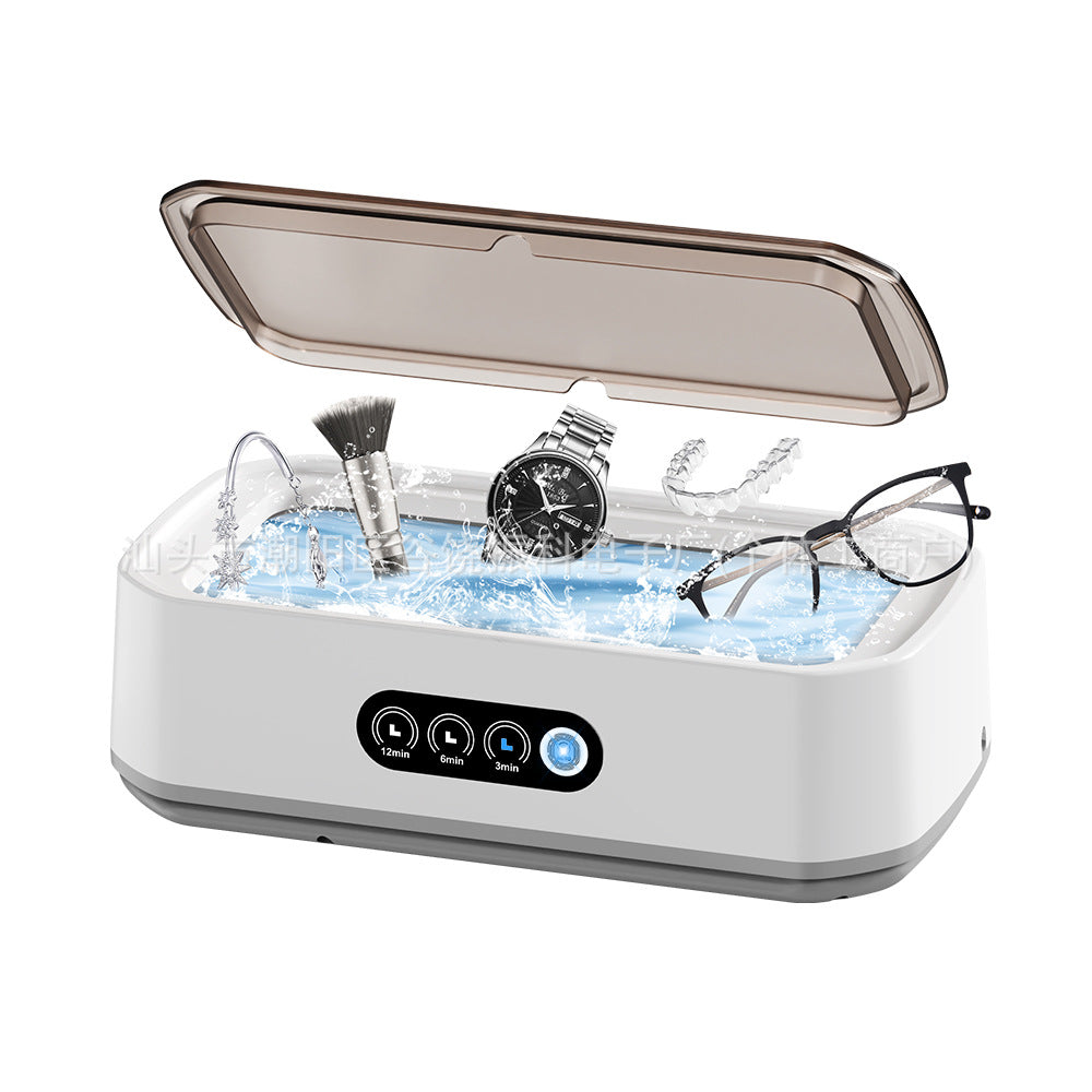 49KHz Household Ultrasonic Cleaner, Portable Cleaning Machine For Eyeglasses, Jewelry, Dentures