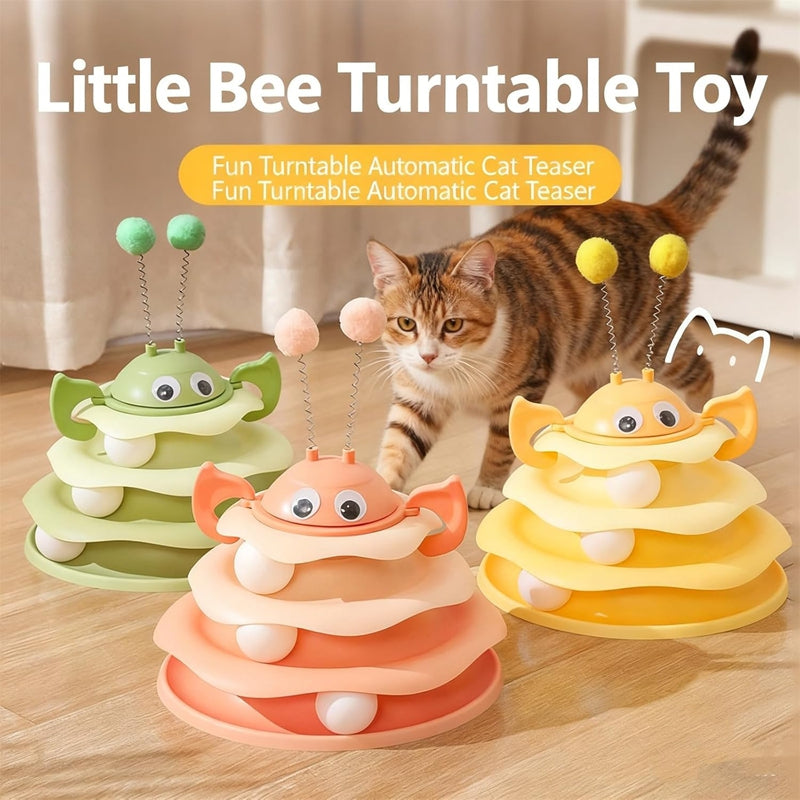 Rotating Bee Cat Toy