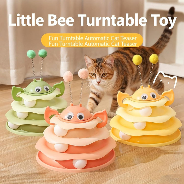 Rotating Bee Cat Toy