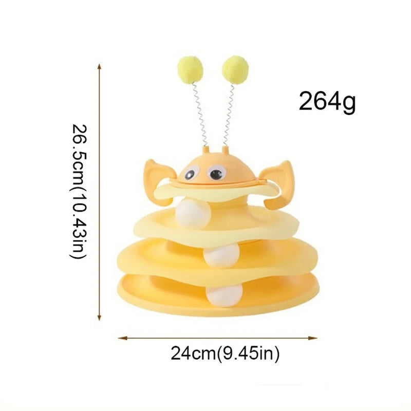 Rotating Bee Cat Toy