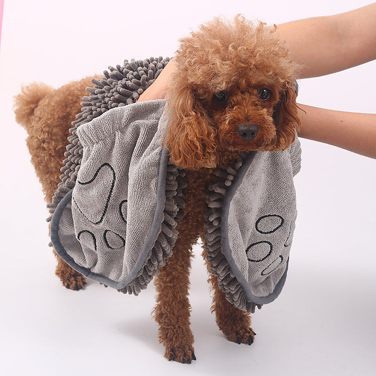 Chenille Pet Bath Towel