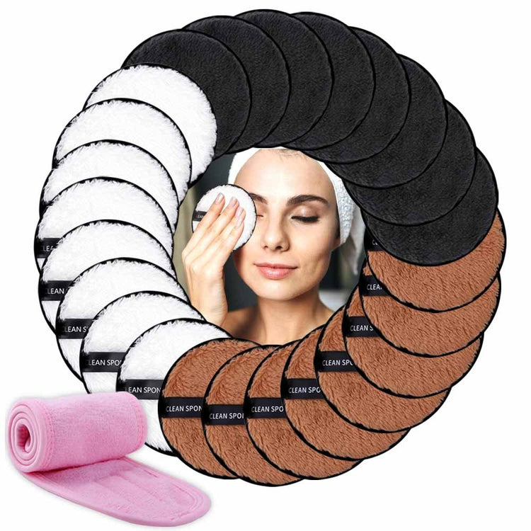 Facial headbands with pink option