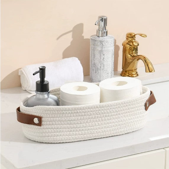 Cotton rope storage basket