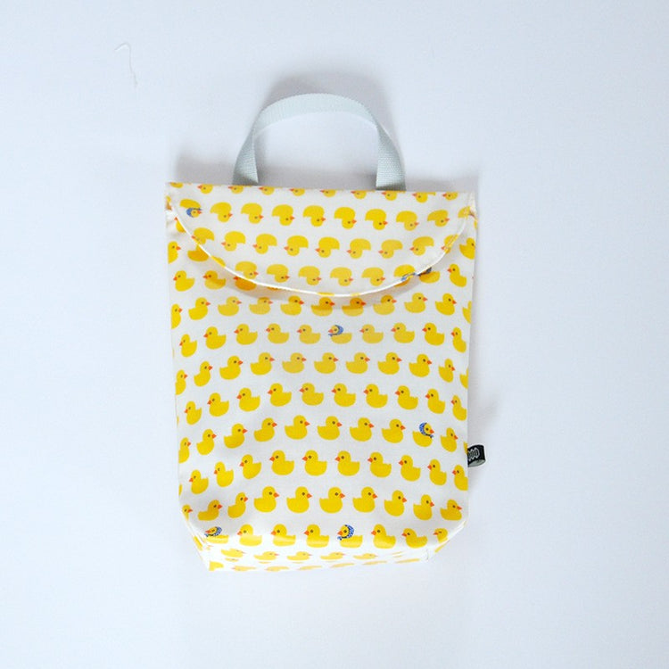 Yellow duck diaper storage bag