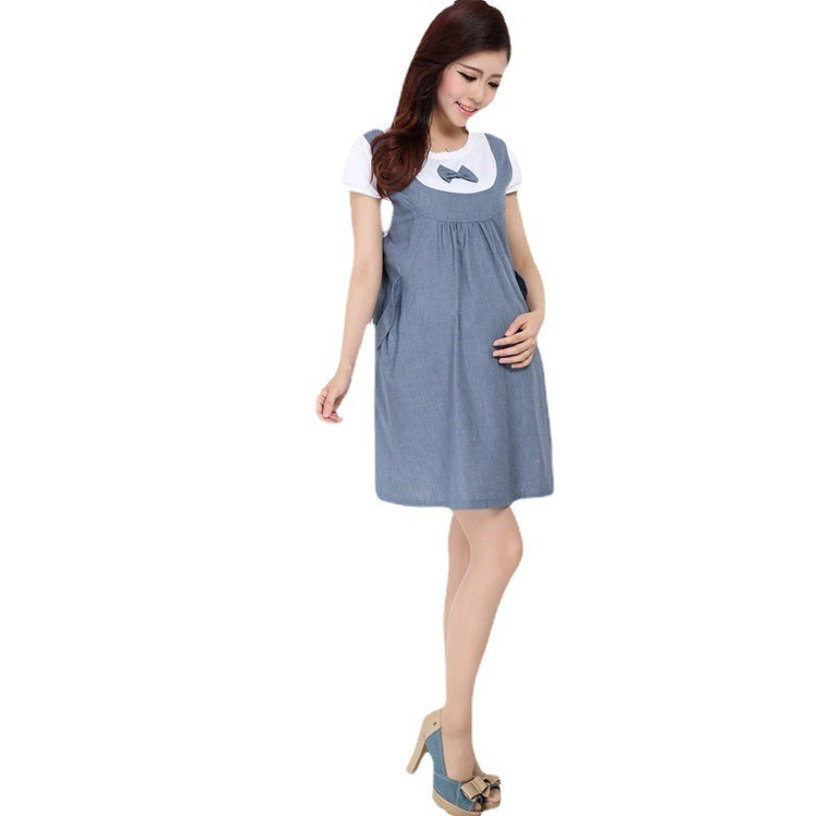 Blue maternity dress