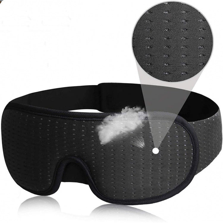 Black contoured sleep mask