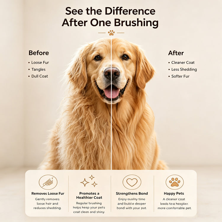 Self-Cleaning Pet Grooming Brush