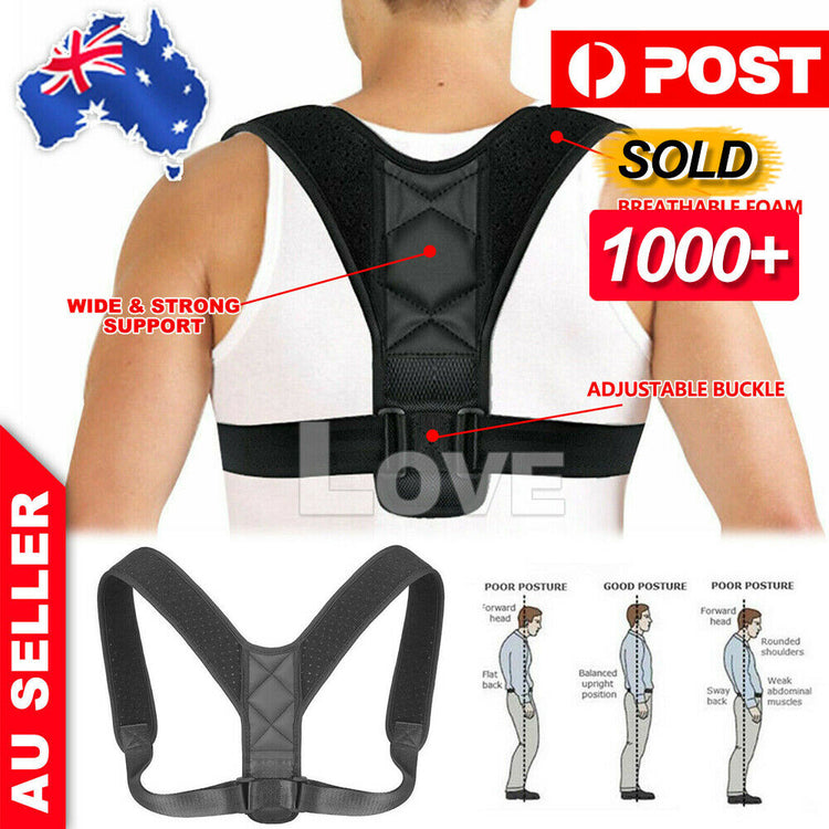 Posture Clavicle Support Corrector Back Straight Shoulders Brace Strap Correct