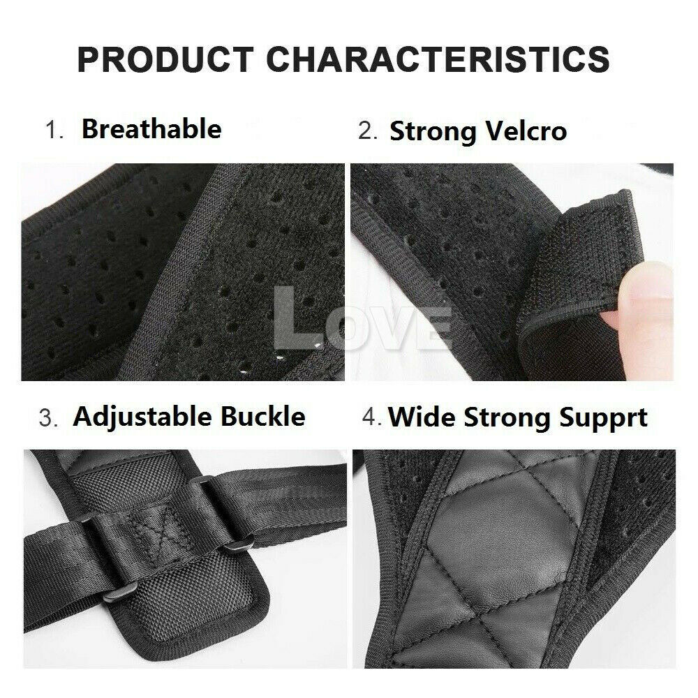 Posture Clavicle Support Corrector Back Straight Shoulders Brace Strap Correct