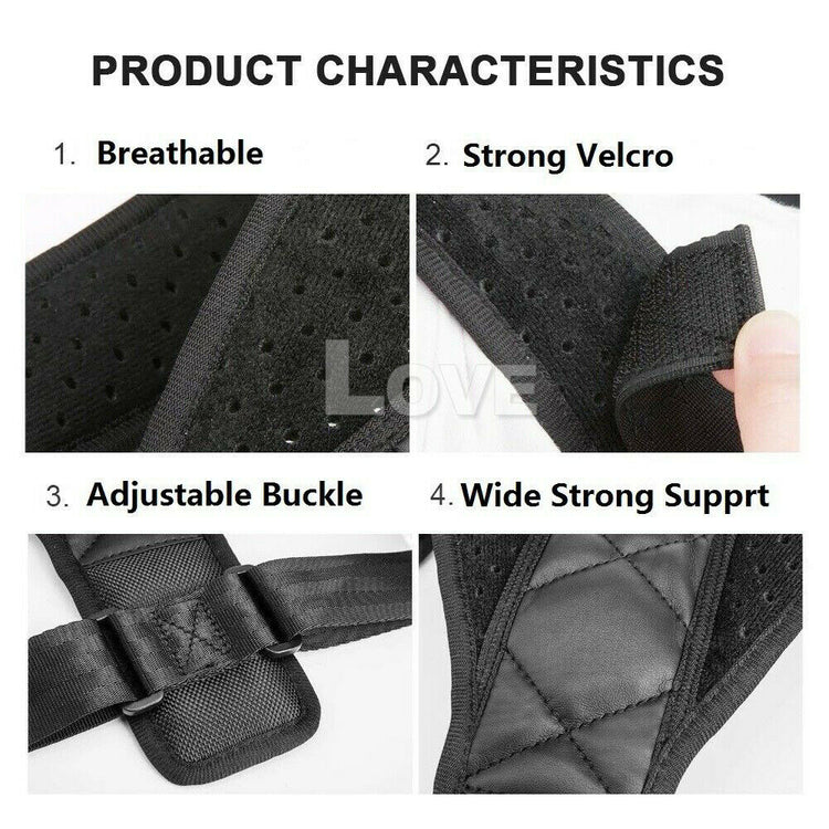 Posture Clavicle Support Corrector Back Straight Shoulders Brace Strap Correct