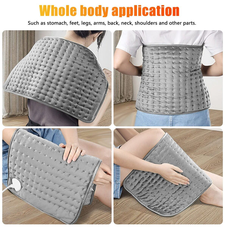 Therapeutic Electric Back Heat Pad Wrap For Muscle Tension Back Neck Pain Relief
