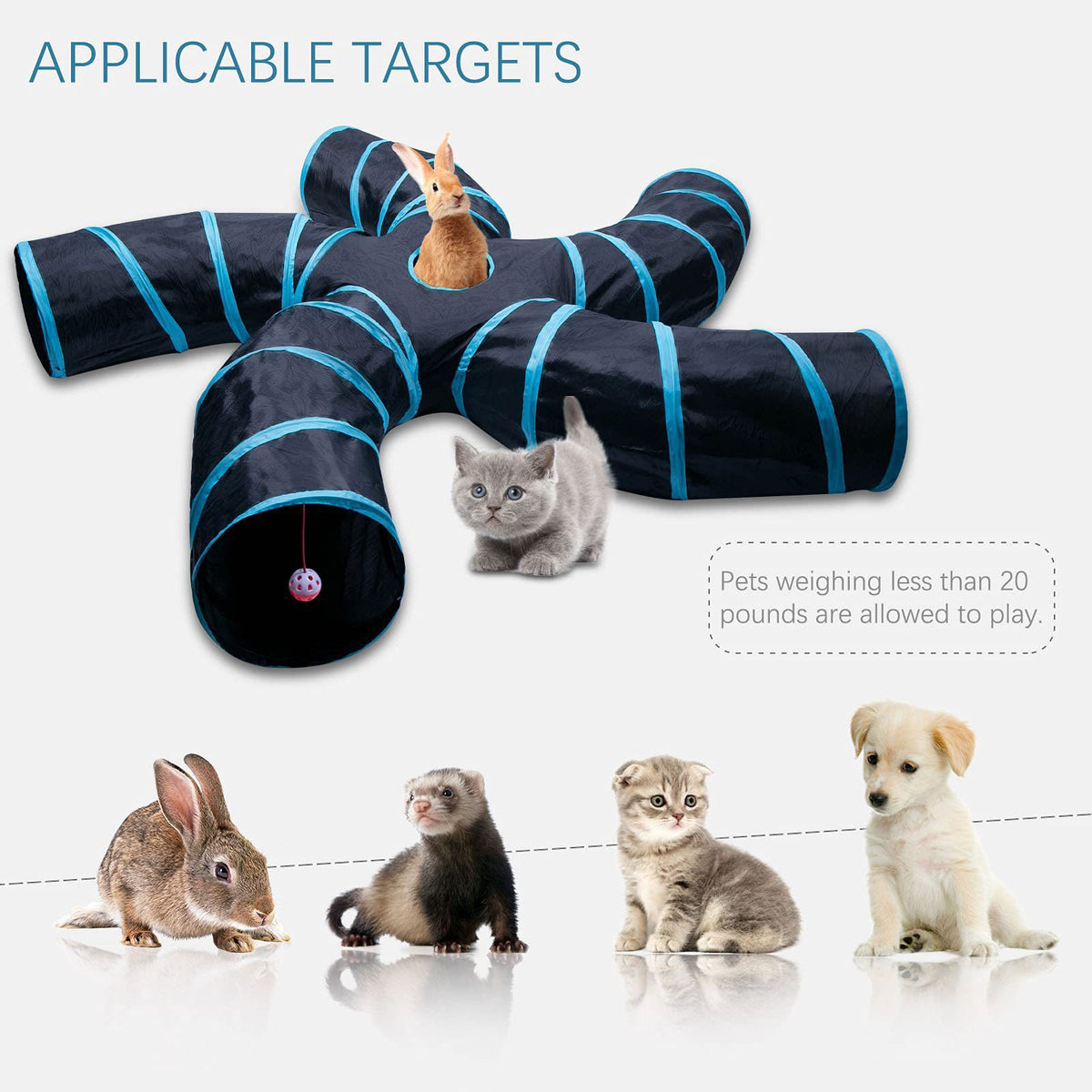 Tree-Pattern Pet Play Tunnel