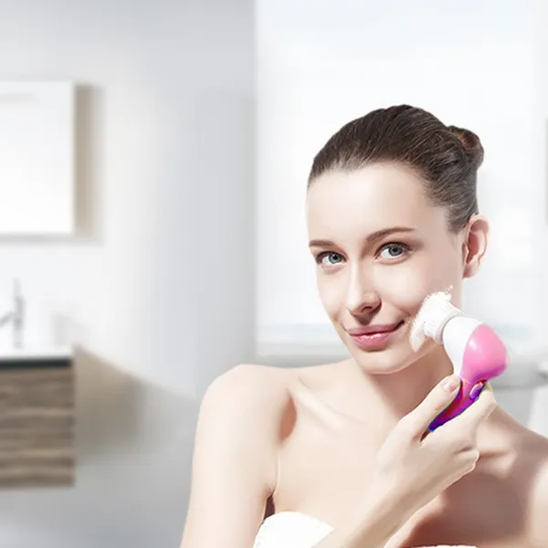 Facial Cleansing Brush with 5 Heads
