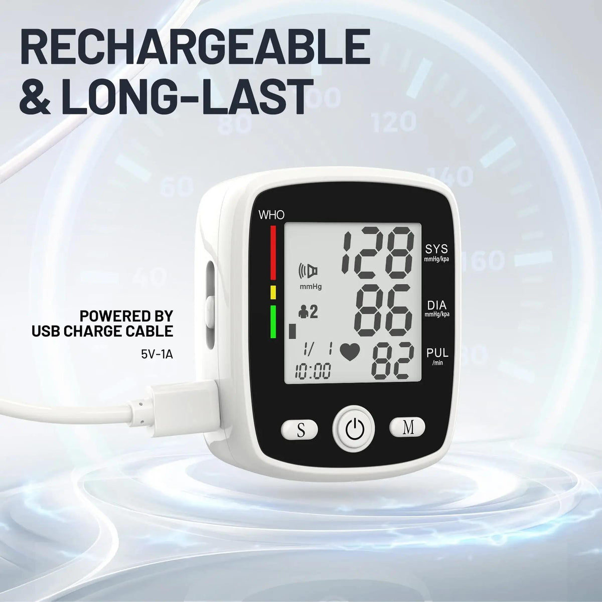 Wrist Blood Pressure Monitor With USB Charging 2 X 90-Reading Memory Cuff Included FDA Certified